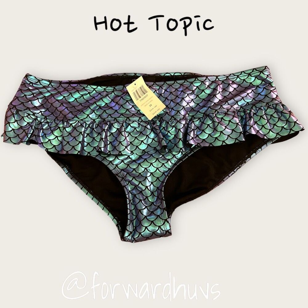 Hot Topic Disney Ariel Pearls High Waist Swim Bottoms 2X